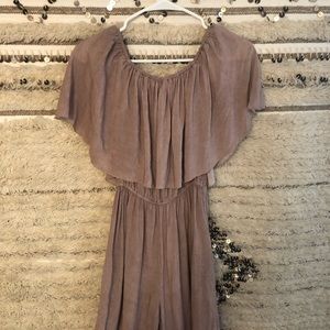Purple off the shoulder romper